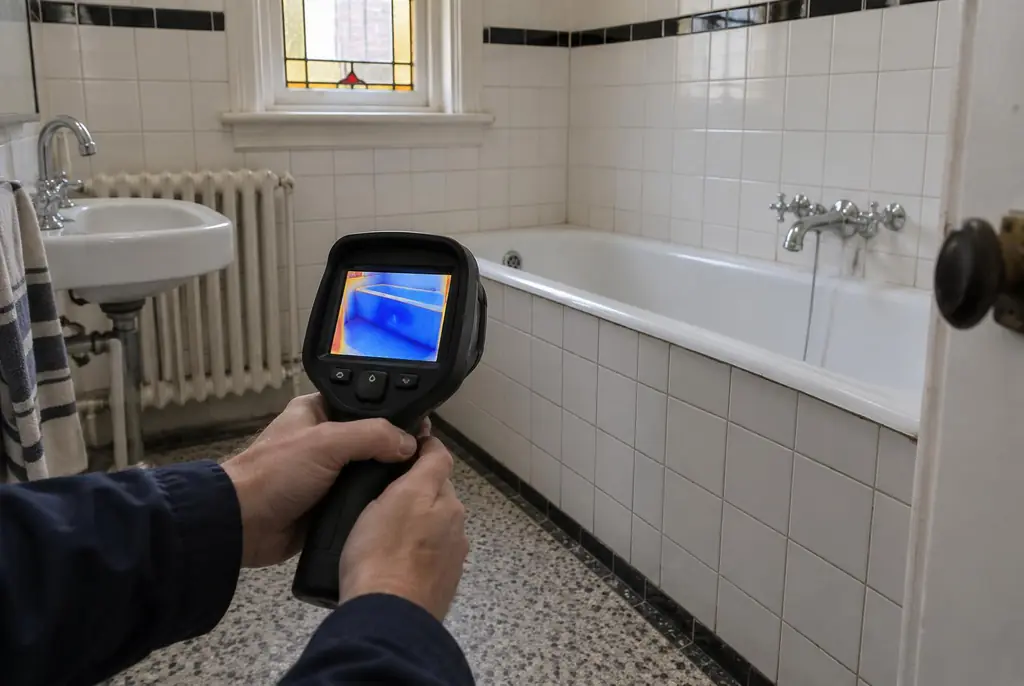 Lekdetectie Tiel – onderzoek in een badkamer van een oudere woning