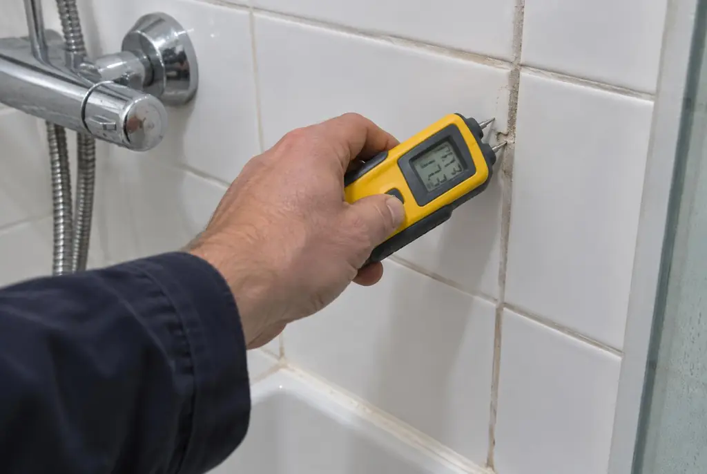 Lekdetectie Tiel – vochtmeter op badkamertegels bij de douche